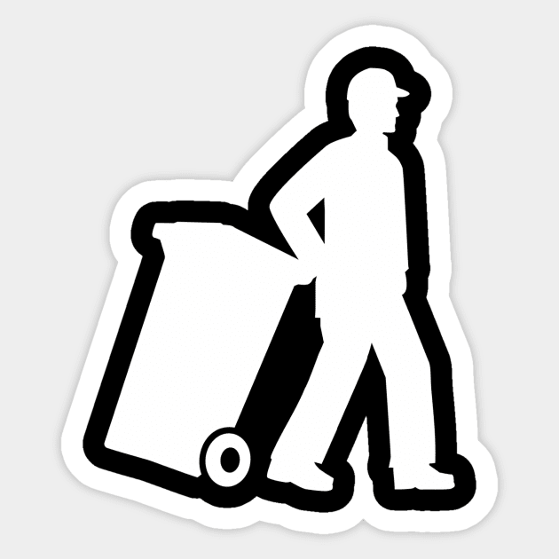 Garbage man Sticker by Designzz